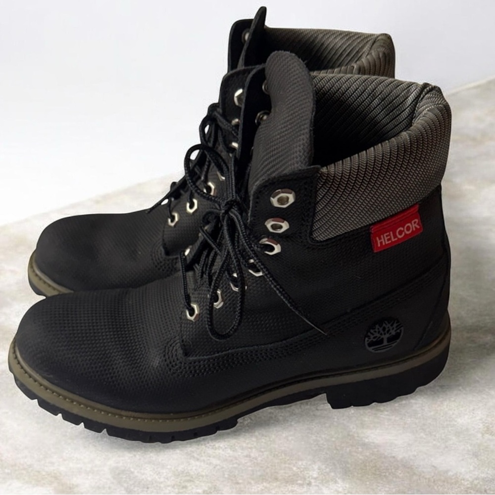 Timberland Black and Gray Men's Helcor Boots - Men’s 8.5